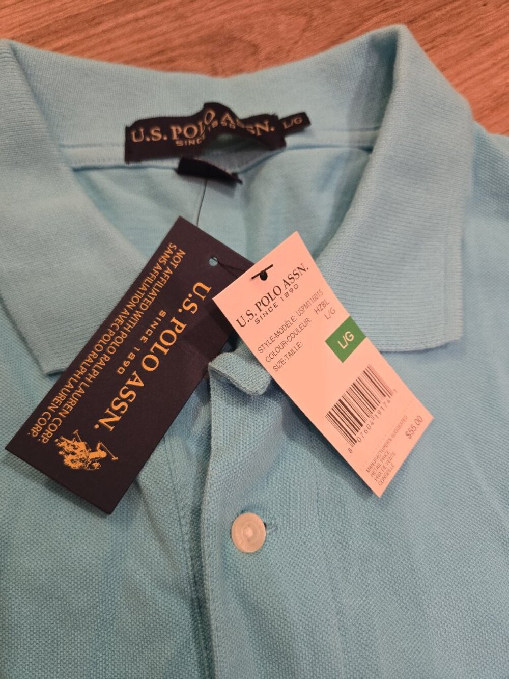 U.S. Polo Assn. Men's Short Sleeve Blue Polo NWT - Picture 3 of 8